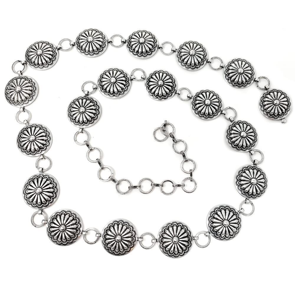 9585 Western Concho Fashion Chain Belt